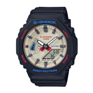 G-SHOCK Gショック カシオーク Sシリーズ ミッドサイズ トリコロール カシオ CASIO アナデジ 腕時計 ブラック GMA-S2100WT-7A1 逆輸入海外モデル
