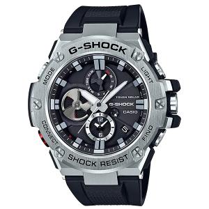 G-SHOCK Gショック G-STEEL Gスチール スマートフォンリンク カシオ CASIO ソーラー アナログ 腕時計 ブラック シルバー GST-B100-1A 逆輸入海外モデル｜INST