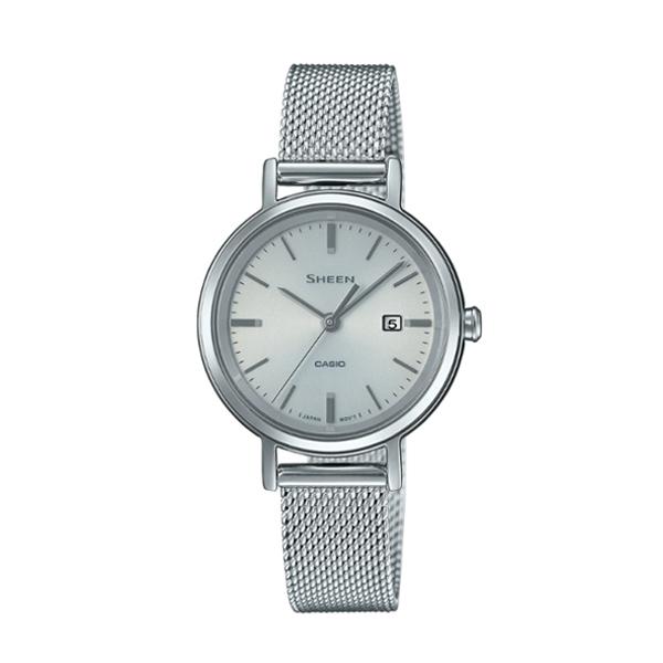 CASIO SHEEN  カシオ シーン 限定モデル ソーラー アナログ 腕時計 シルバー カーキク...