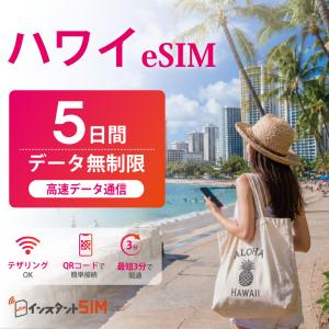 【ハワイ eSIM】5日間 無制限 データ通信 ...の商品画像