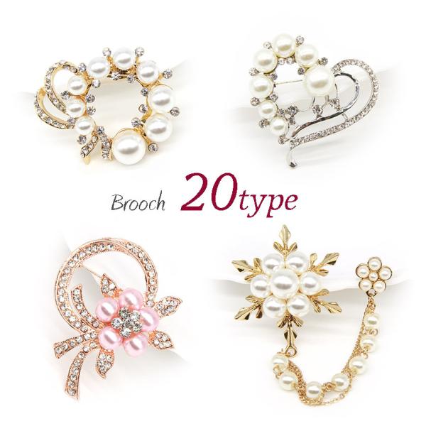 ブローチ アクセサリー スカーフ留め パール ハート 入学式 卒業式 ホワイトデー インスタイルジャ...