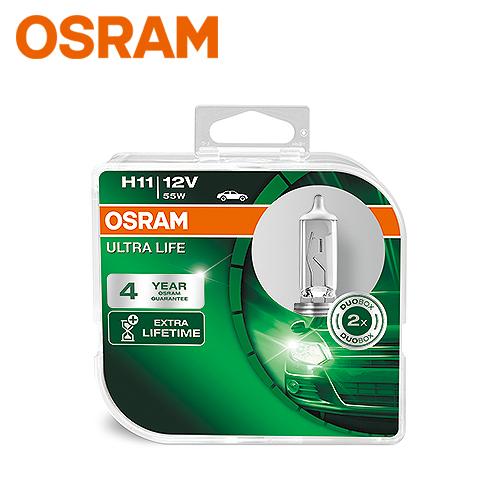 OSRAM　ドイツ製　4年保証　ECE/DOT認証取得 純正ハロゲンバルブ交換用 ULT H11バル...