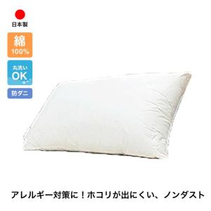 日本製　東洋紡アルファイン洗える防ダニ枕（ダニ0％）43cm×63cm（送料無料）｜intekoubo
