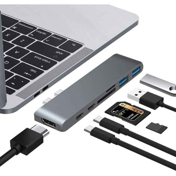 7in1 MacBook Pro USB ハブ　MacBook Air usbハブ タイプc 変換ア...