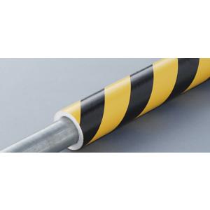 374-70A パイプカバー 黄黒 単管用６９φ×１ｍ（代引き不可）