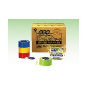 養生テープ 4140 カラー<赤> 50mm×25m 10巻 sawa-0444-3 (法人・個人事...