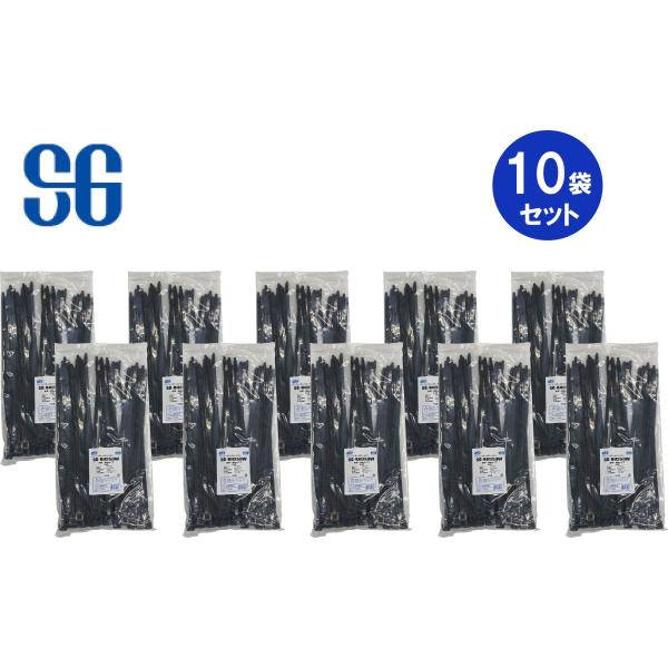 エスジー工業 ヘビーリピートタイ リリースタイプ 耐候・耐熱 黒 SG-RH350W 50本入 10...