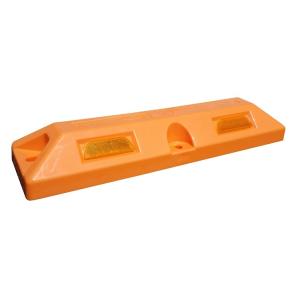 パーキングストップ80 オレンジ コンクリートアンカー付き 2個セット カーストッパー おしゃれ 駐...