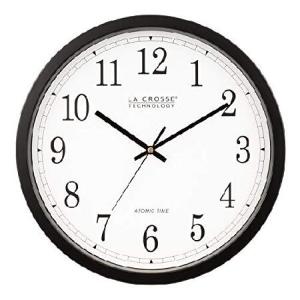 La Crosse Technology WT-3143A-INT 14-Inch Atomic Wall Clock, Black by La Crosse Technology｜inter-trade