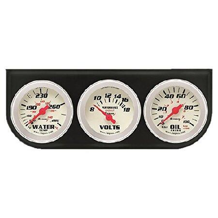 【並行輸入品】 Equus 5.1cm Volt Triple Gauge Kit, Chrome