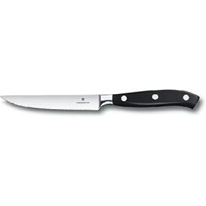 VICTORINOX(ビクトリノックス) ペティナイフ ステーキナイフ 波刃 12cm ブラック グランメートル 鍛造 肉用 プロ仕様 7.7203.12WG｜inter-trade