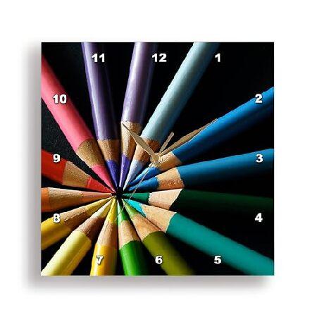 【並行輸入品】 3dRose dpp_20536_1カラーホイールウォールクロック、10インチ×10...