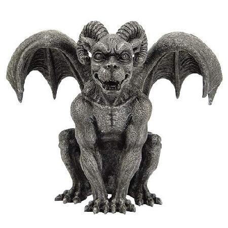 【並行輸入品】 Pacific Giftware ラム ホーンドガーゴイル像 コールドキャスト樹脂フ...