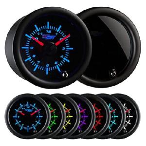 GlowShift Tinted 7 Color Analog Clock Gauge - Black Dial - Smoked Lens - 2-1/16 52mmの商品画像