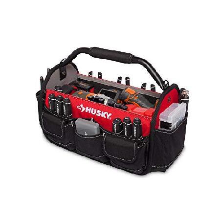 【並行輸入品】 Husky 17 IN OPEN TOOL TOTE by Husky