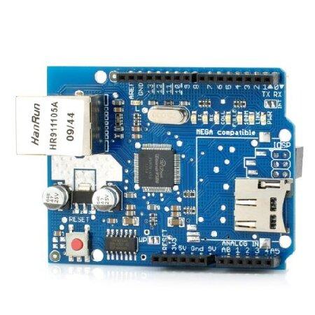 Arduino用シールド ネットワーク拡張基板 マイクロSD付き イーサネット W5100