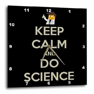 3dRose dpp_159616_2 Keep Calm and Do, Science, professionor, Chemistry Teacher 壁掛け時計 13 x 13インチ｜inter-trade