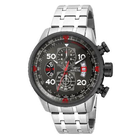 【並行輸入品】 インビクタ  腕時計 Aviator 石英 48mm ケース シルバー ステンレス鋼...