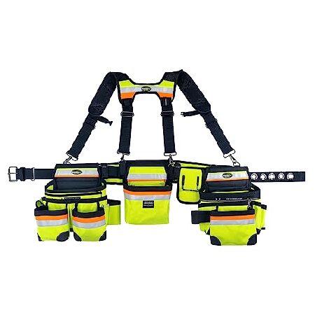【並行輸入品】 Bucket Boss 3 Bag Tool Belt with Suspender...