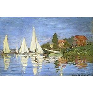 【並行輸入品】 Posterazzi The Regatta (Regates a Argenteuil) c. 1872 Claude Monet (1840-1926/French) Musee dOrsay Paris Poster Print (18 x 24)の商品画像