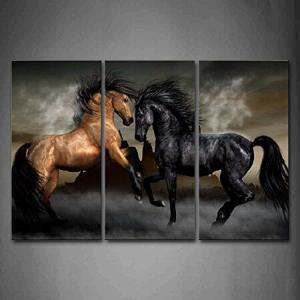 並行輸入品】 ZXHYWYM 2ピース 馬 ウォールアート 白い馬の絵