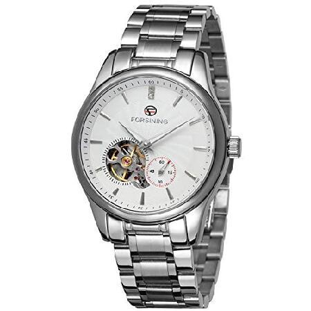 【並行輸入品】 FORSINING メンズ ラグジュアリー 自動ムーブメント アナログ ステンレスス...