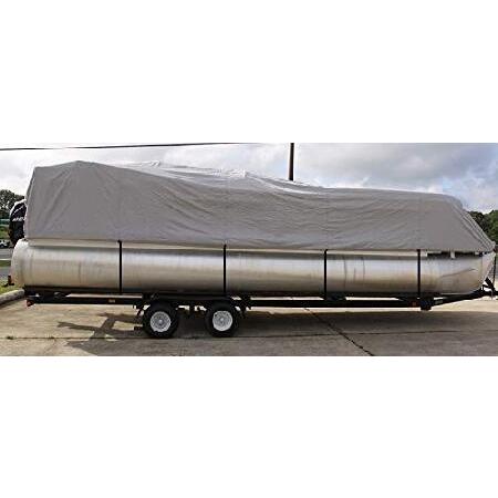 【並行輸入品】 新しいグレー28 ft渦Ultra 5年キャンバスPontoon /デッキボートカバ...