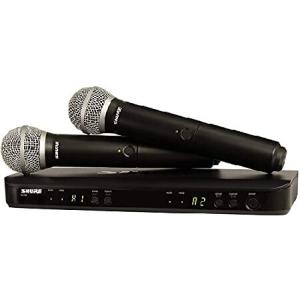 Shure BLX288/PG58-H9 Wireless Vocal Combo with PG58 Handheld Microphones, H9 by Shure