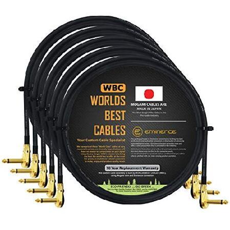 WORLDS BEST CABLES 5ユニット - 2フィート - ペダル エフェクト パッチ イ...