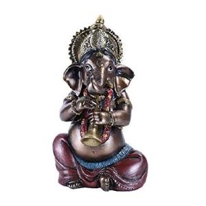 The Hindu Elephant Deityガネーシャ音楽バンド - Sitting Ganesh playing Shehnaiの商品画像