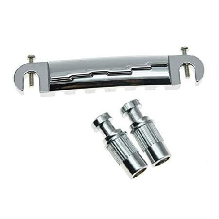 【並行輸入品】 KAISH クロームエレキギターラップアラウンドブリッジテールピース Les Pau...