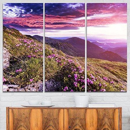 Designart Rhododendron Flowers in Hills-Landscape ...