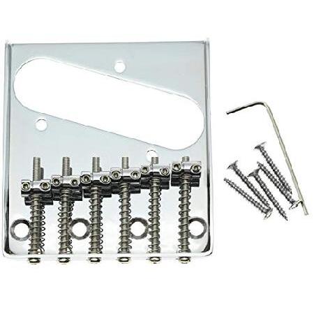 【並行輸入品】 KAISH クロームビンテージテレ灰皿エレキギターブリッジ テレキャスター用サドル6...