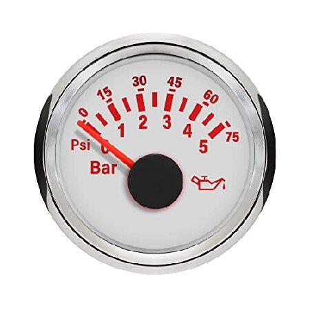 【並行輸入品】 ELING Auto マリン油圧ゲージ プレスメーター 0-5バー 0-75 PSI...