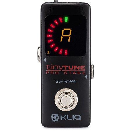【並行輸入品】 KLIQ Music Gear ギターとベース用チューナーペダル、真のバイパススイッ...