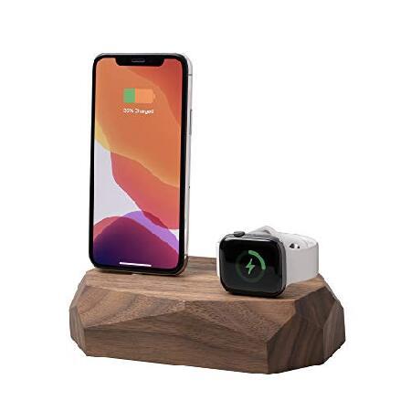 Oakywood 無垢材コンボドック iPhoneとApple Watch対応 Appleデバイス2...