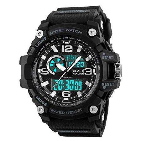 【並行輸入品】 SKMEI メンズデジタルスポーツ腕時計 ミリタリー防水腕時計 LEDスクリーン 大...