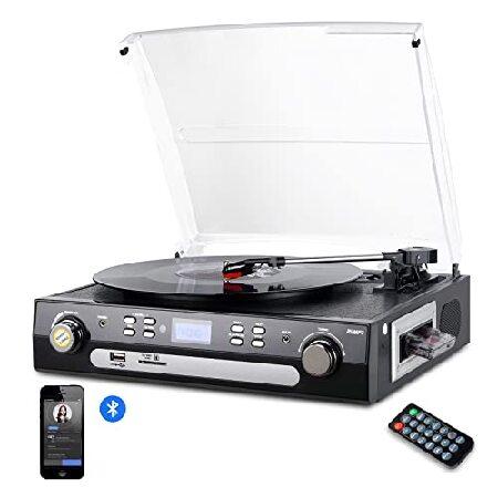 DIGITNOW Bluetooth Record Player with Stereo Speak...
