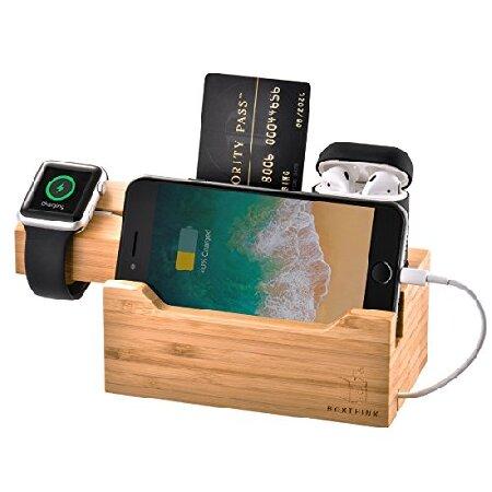 ZeroElec 充電ドック エアポッド Apple Watch 充電スタンド 竹材 充電ステーショ...