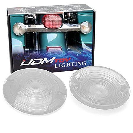 【並行輸入品】 iJDMTOY (2) クリスタルクリアフラットウィンカーライトレンズカバー ハーレ...