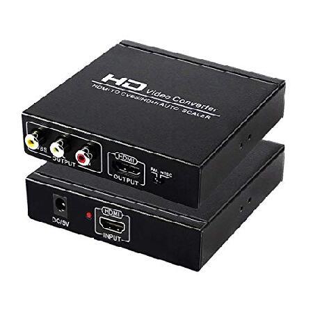 HDMI - RCAとHDMI変換器 HDMI - AV 3RCAとHDMIアダプター 1080P、...