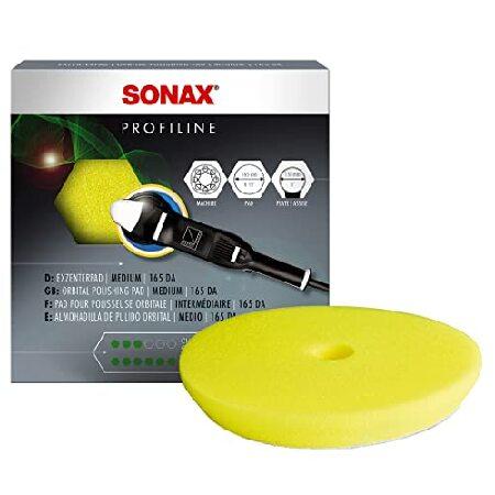 【並行輸入品】 Sonax 493500デュアルアクションフィニッシングパッド、6.5"、イエロー