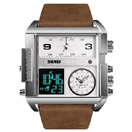 【並行輸入品】 SKMEI メンズ デジタルスポーツウォッチ LEDスクエアラージフェイス アナログ...