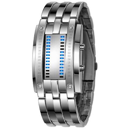 【並行輸入品】 ユニセックス 正方形 大きな文字盤 LED デジタルウォッチ 電子式 メンズ 腕時計...