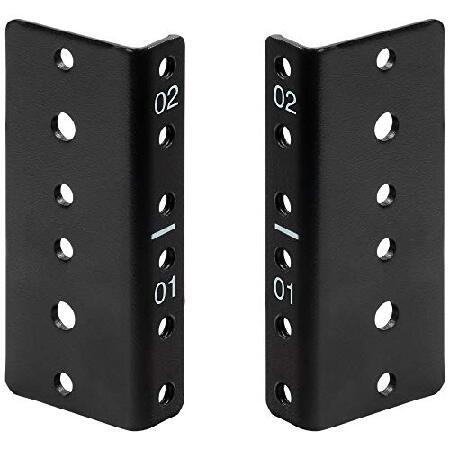 【並行輸入品】 NavePoint 2U 垂直ラックレールペア DIYキット ハードウェア付き ブラ...
