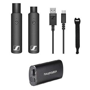 Sennheiser XSW-D XLR Base Set Wireless Microphone System with RAVPower Luster 6700mAh Charger ＆ Fastener Straps (10-Pack) Bundleの商品画像