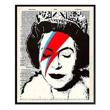 Banksy Queen Elizabeth Wall Art Poster - 8x10 Graf...