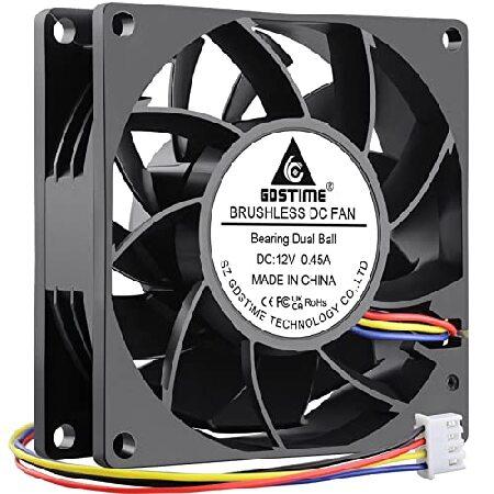 【並行輸入品】 GDSTIME 80mm PWMファン 高速 12V 4ピン 80mm x 25mm...