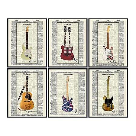 【並行輸入品】 Guitar Wall Decor Poster Set - Musician Gi...