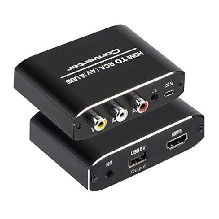 HDMI-RCA 変換コンバーター HDMI to AV コンポジット Miuphro HDMI端子...